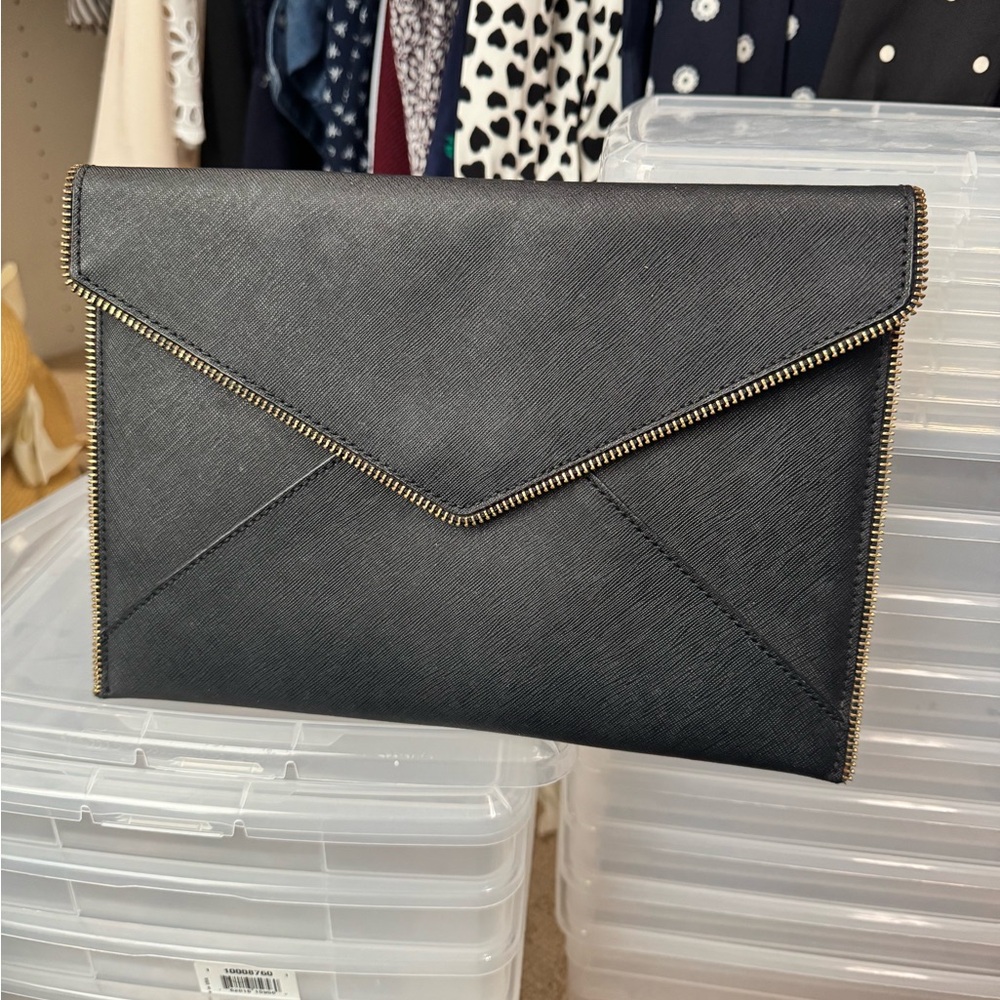 Rebecca Minkoff Black Zipper Clutch - Small